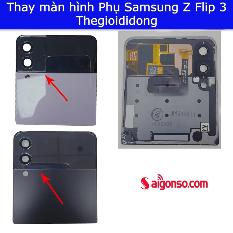 thay màn hình phụ Samsung Z Flip 3 chính hãng thegioididong